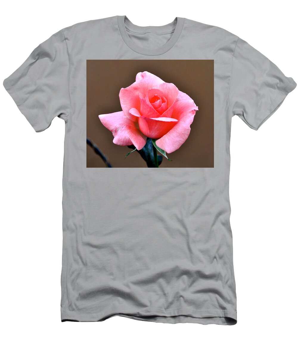 Flower T-Shirt featuring the photograph Pink Rose #3 by Jay Milo