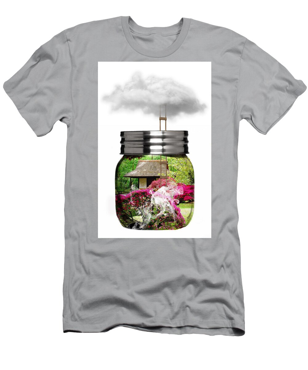 Flower T-Shirt featuring the mixed media Somewhere #4 by Marvin Blaine