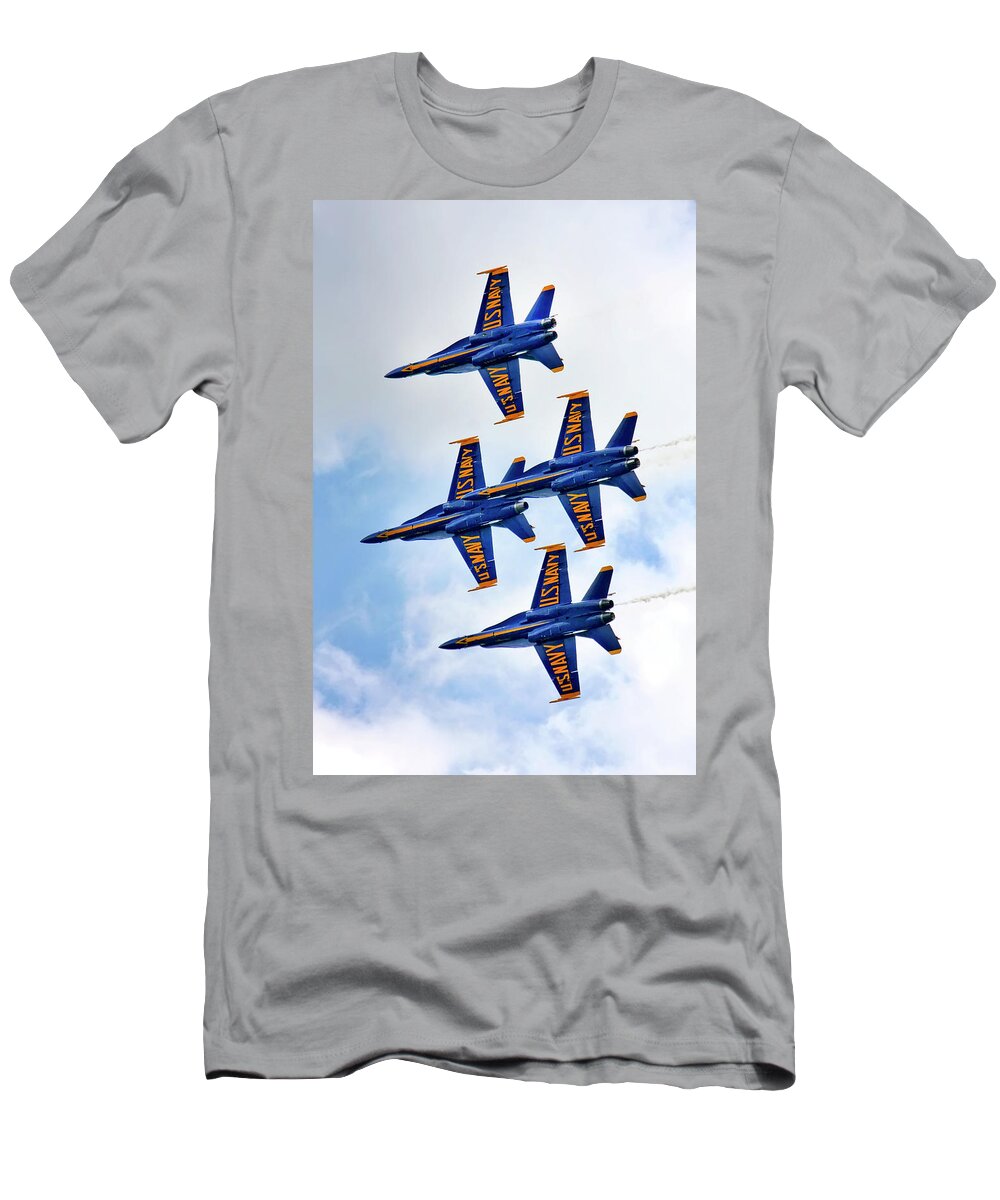 Usa T-Shirt featuring the photograph US Navy Blue Angels #3 by KG Thienemann