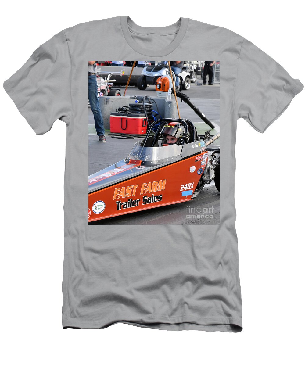 Drag T-Shirt featuring the photograph Junior Drag Racing March 2017 #33 by Jack Norton