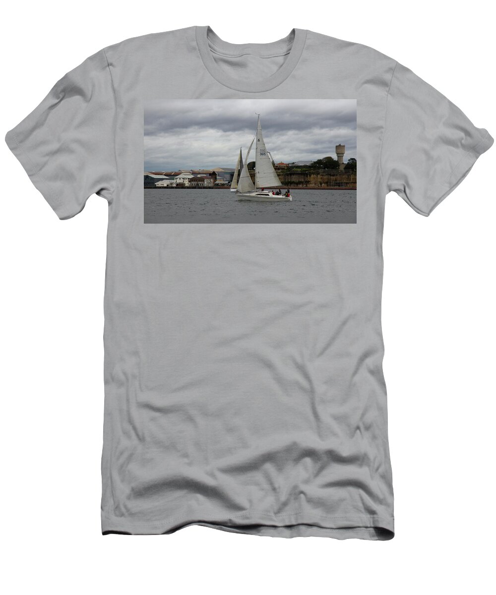 3615 T-Shirt featuring the photograph 3615 Sail Boat by Miroslava Jurcik