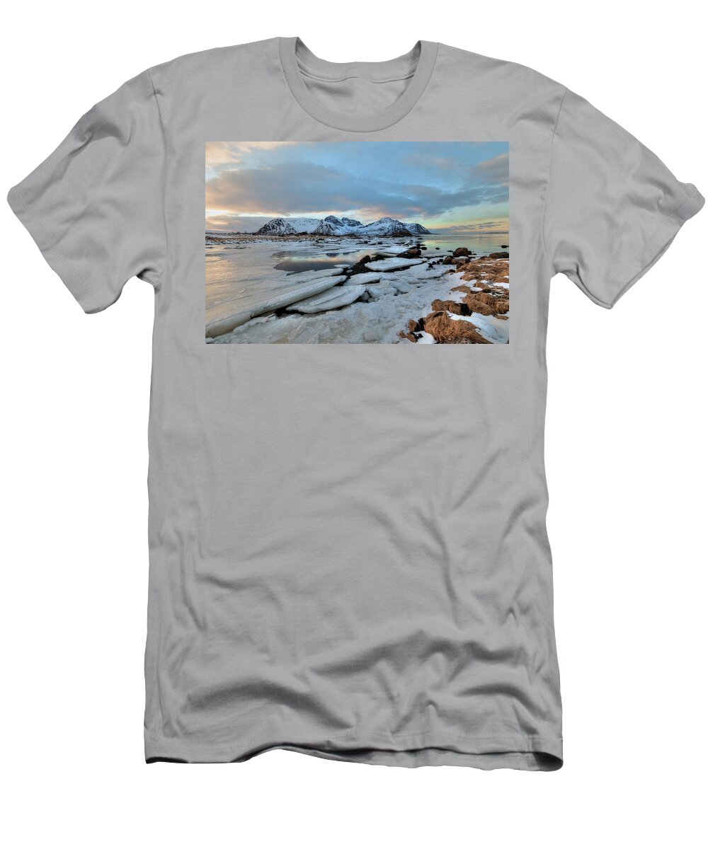Bøstad T-Shirt featuring the photograph Leknes, Lofoten - Norway #4 by Joana Kruse
