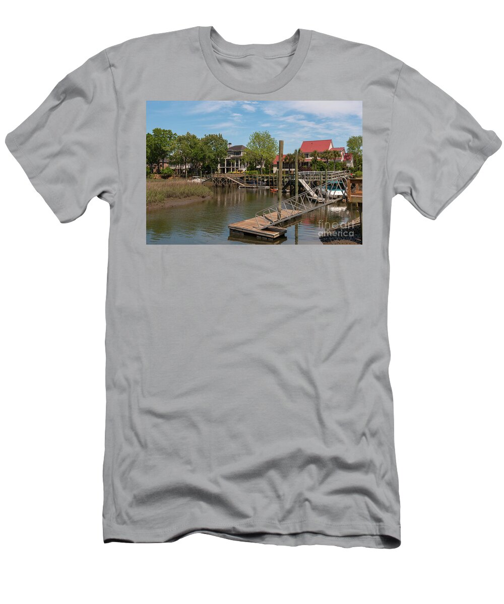 Dock T-Shirt featuring the photograph Dockside Dreams by Dale Powell