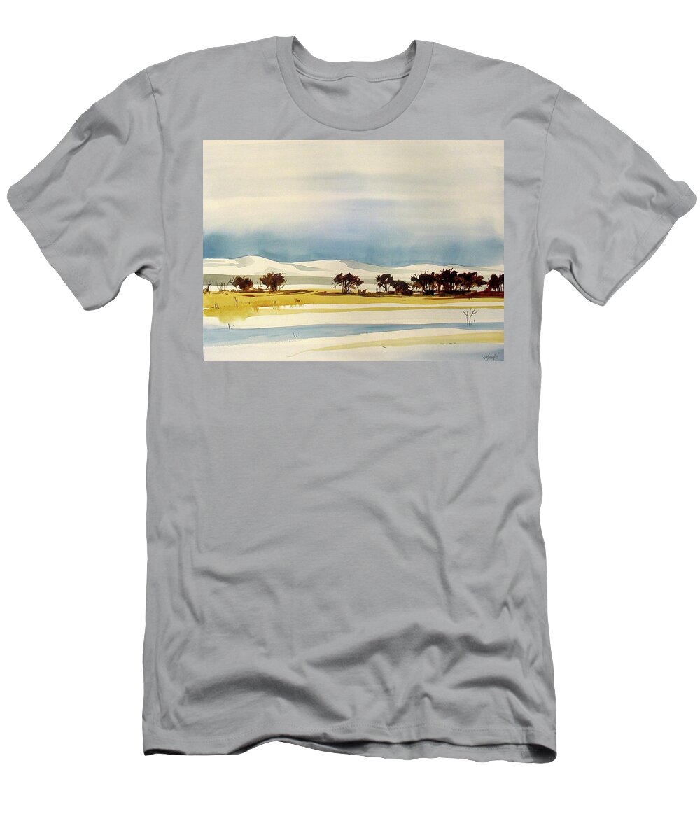 Colorado Landscape T-Shirt featuring the painting Watercolor #41 by Ugljesa Janjic