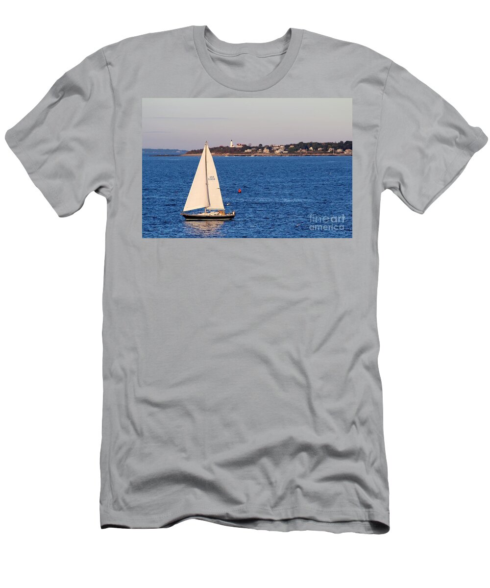 Sunrise T-Shirt featuring the photograph Marblehead MA #46 by Donn Ingemie