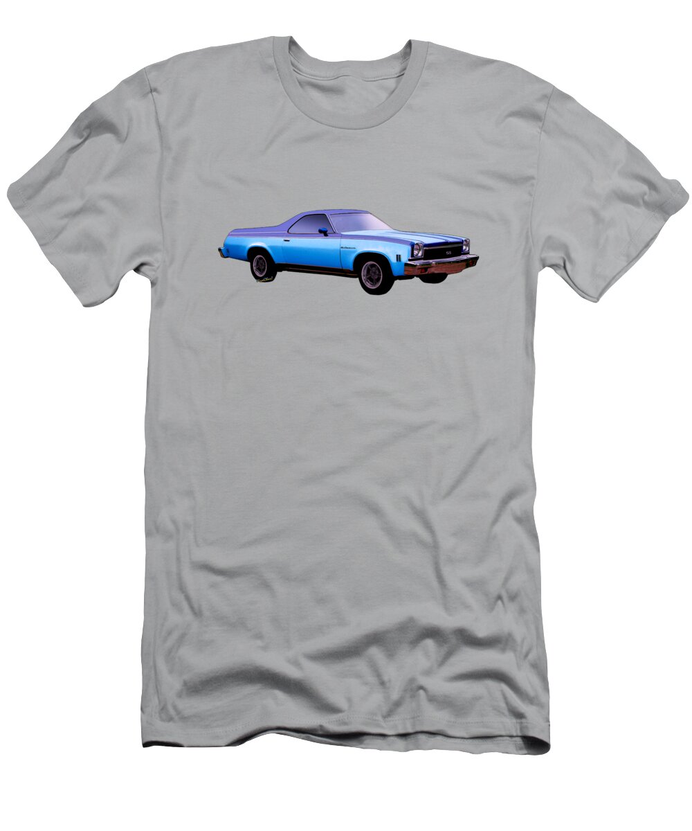 1973 El Camino T-Shirt featuring the photograph 4th Gen El Camino Northern California by Chas Sinklier