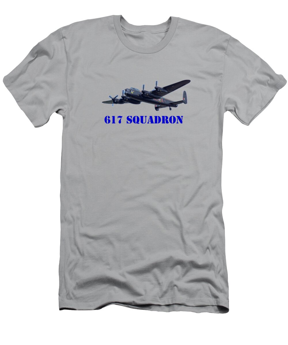 Lancaster Bomber T-Shirt featuring the photograph 617 Squadron by Scott Carruthers