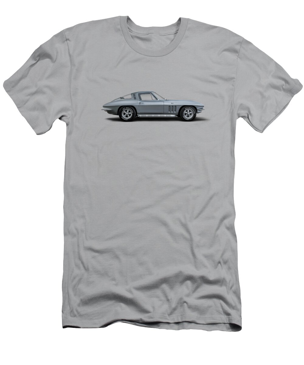Chevrolet T-Shirt featuring the digital art 65 Corvette Stingray by Douglas Pittman