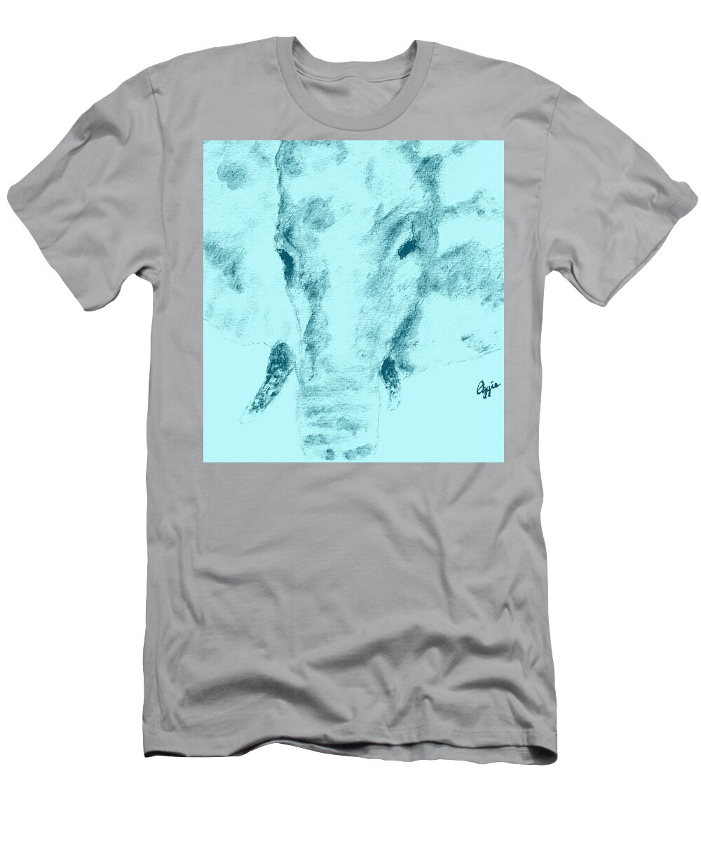Elephant T-Shirt featuring the painting Elephant Strong #4 by Stephanie Agliano