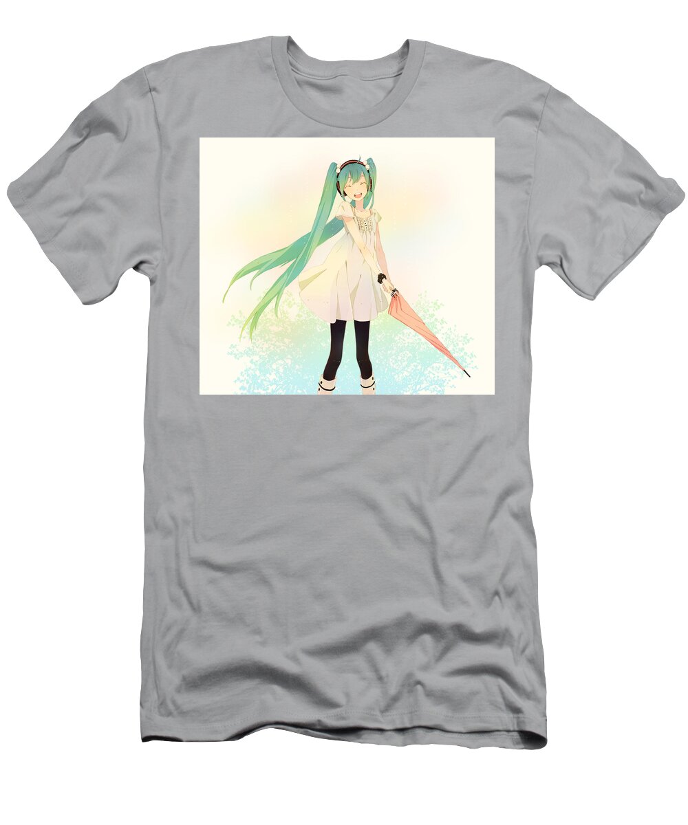 Vocaloid T-Shirt featuring the digital art Vocaloid #77 by Maye Loeser