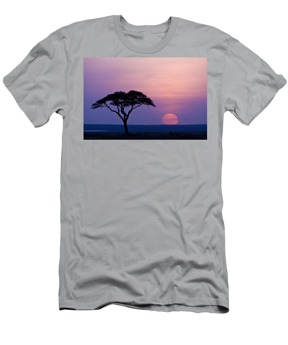 Africa T-Shirt featuring the photograph African Sunrise #8 by Michele Burgess