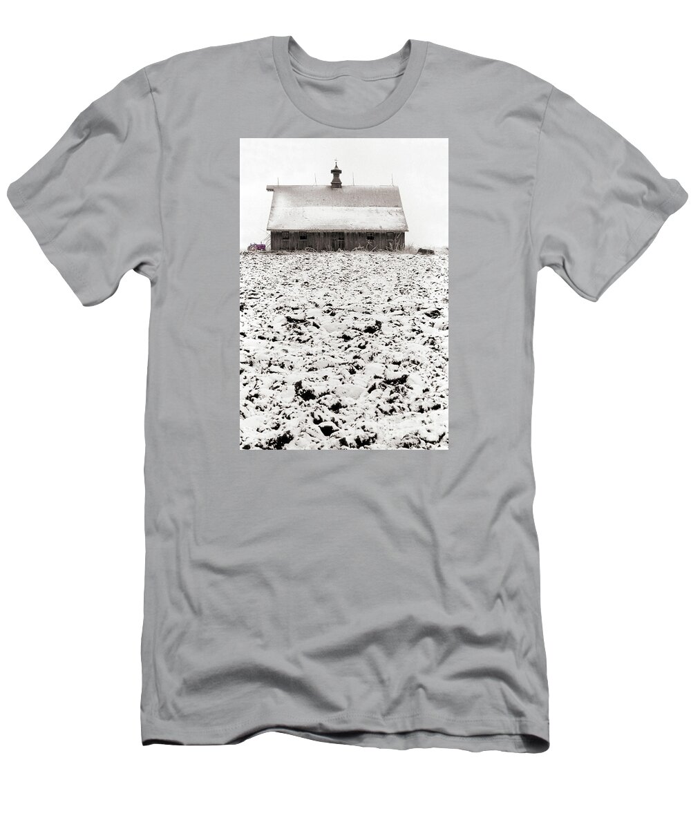 Landscape T-Shirt featuring the photograph A Cold Day In Rural Iowa by Ron Long