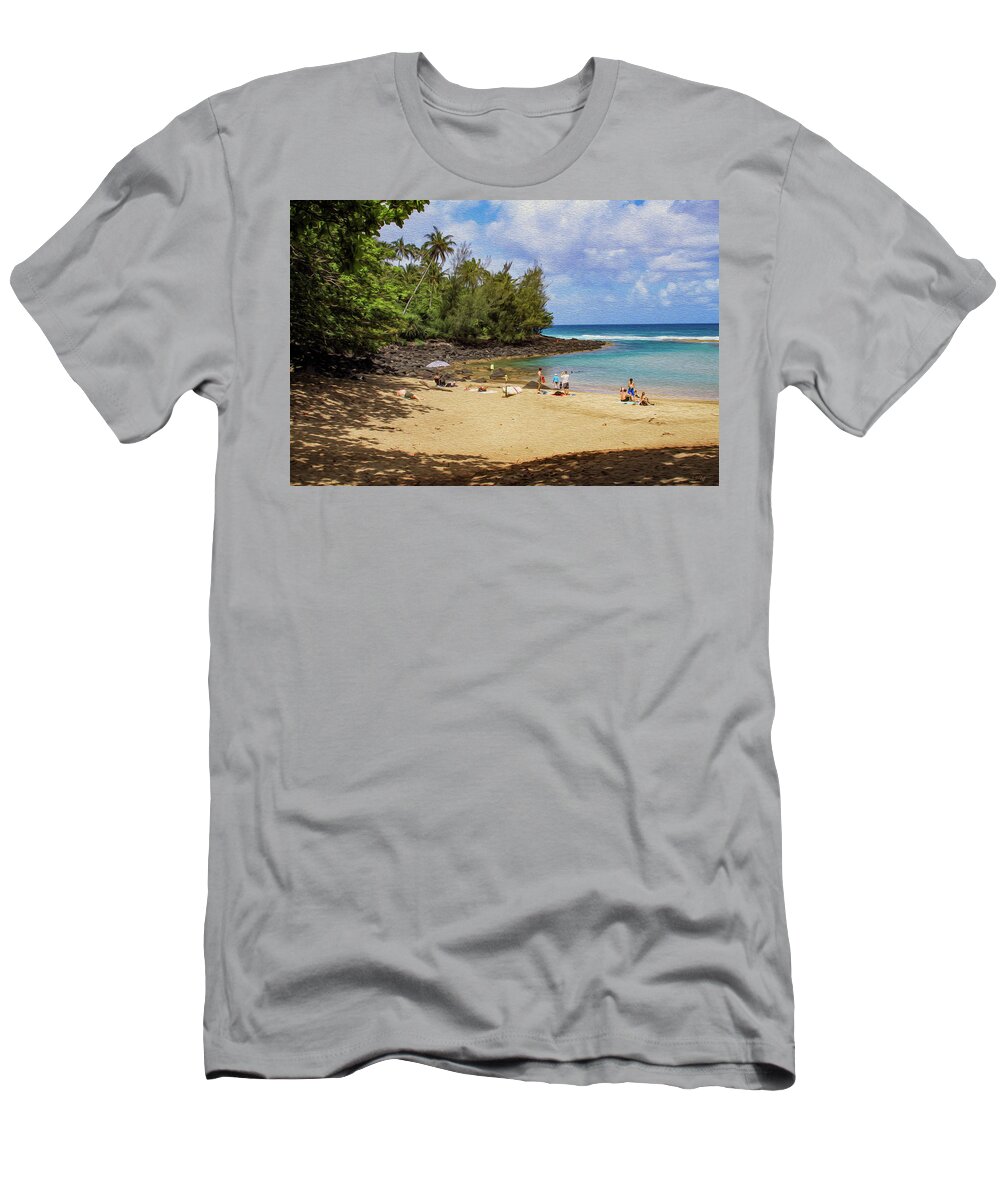 Bonnie Follett T-Shirt featuring the photograph A Day at Ke'e Beach by Bonnie Follett
