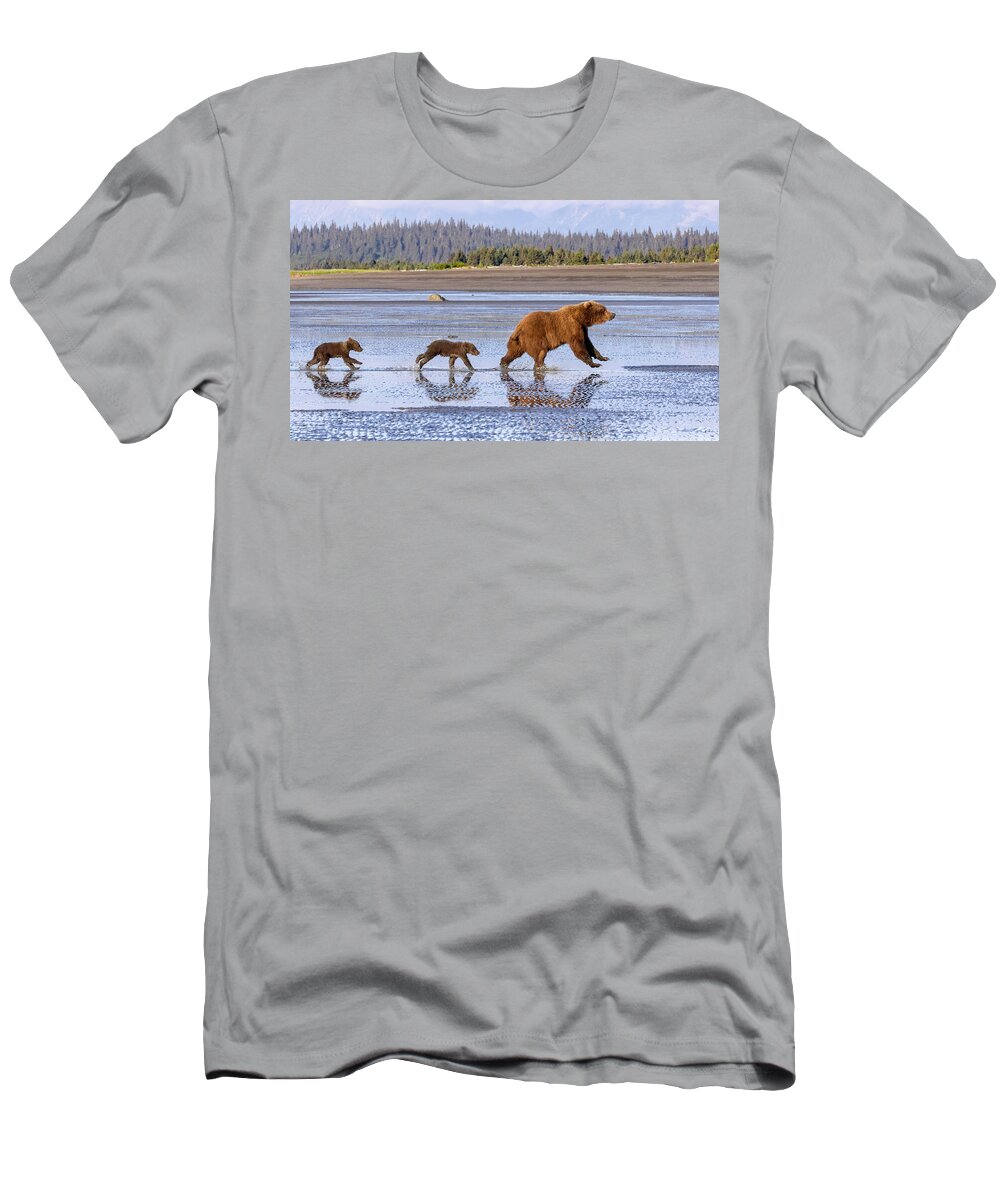 Bears T-Shirt featuring the photograph A Day At the Beach by Jack Bell