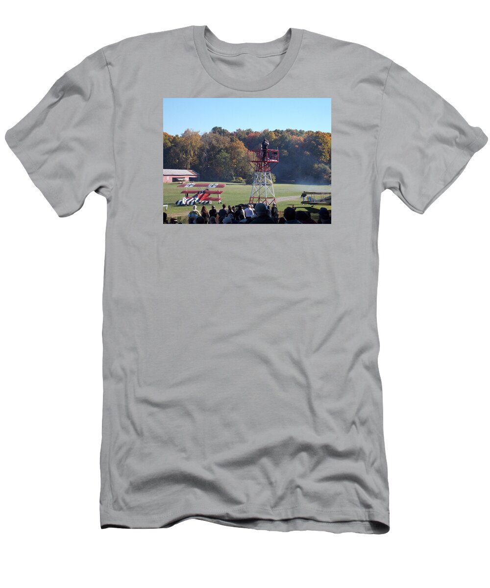 Rhinebeck T-Shirt featuring the photograph A Day at the Old Rhinebeck Aerodrome by Nina Kindred