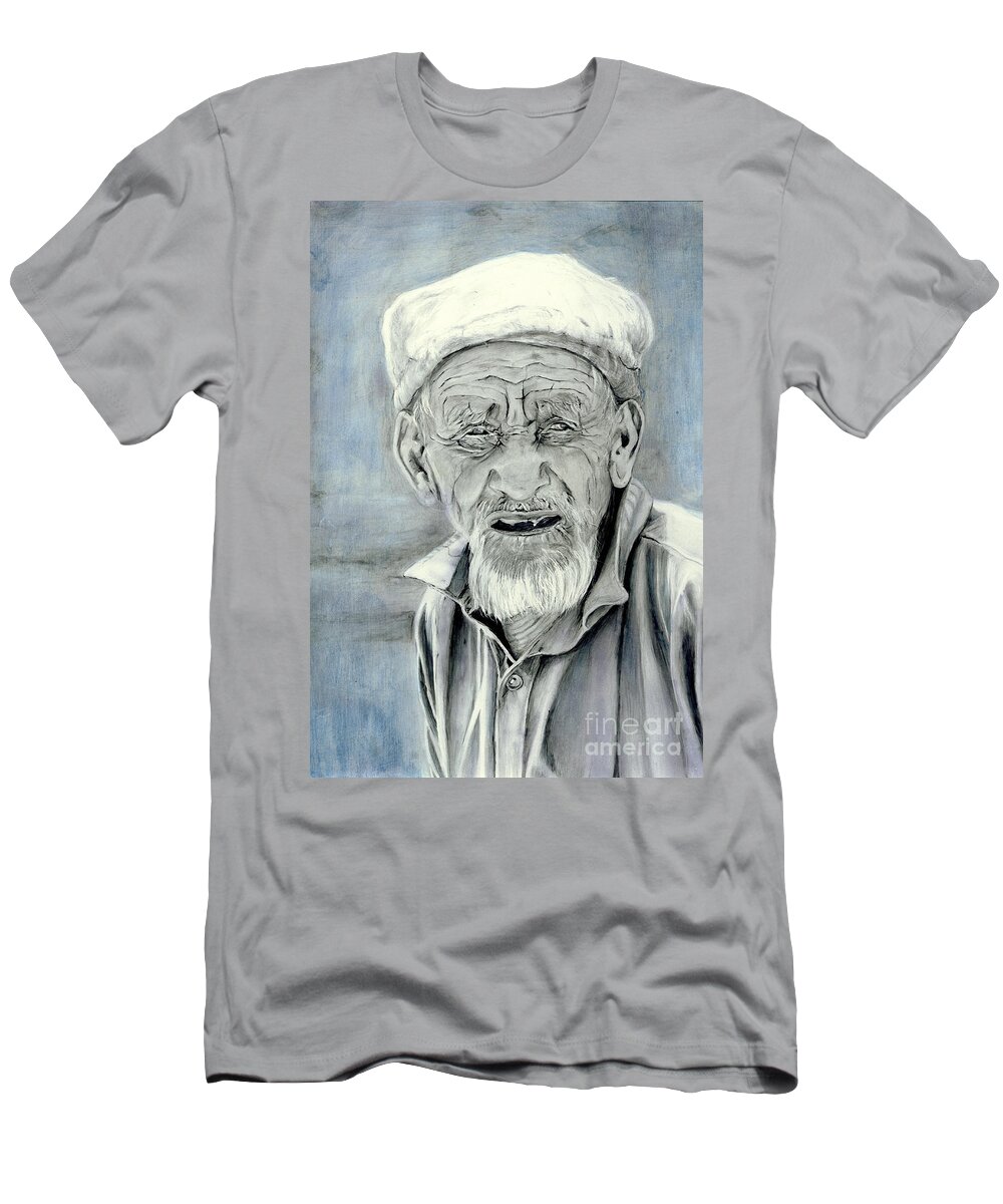 Figurative Art T-Shirt featuring the painting A Life Time by Portraits By NC