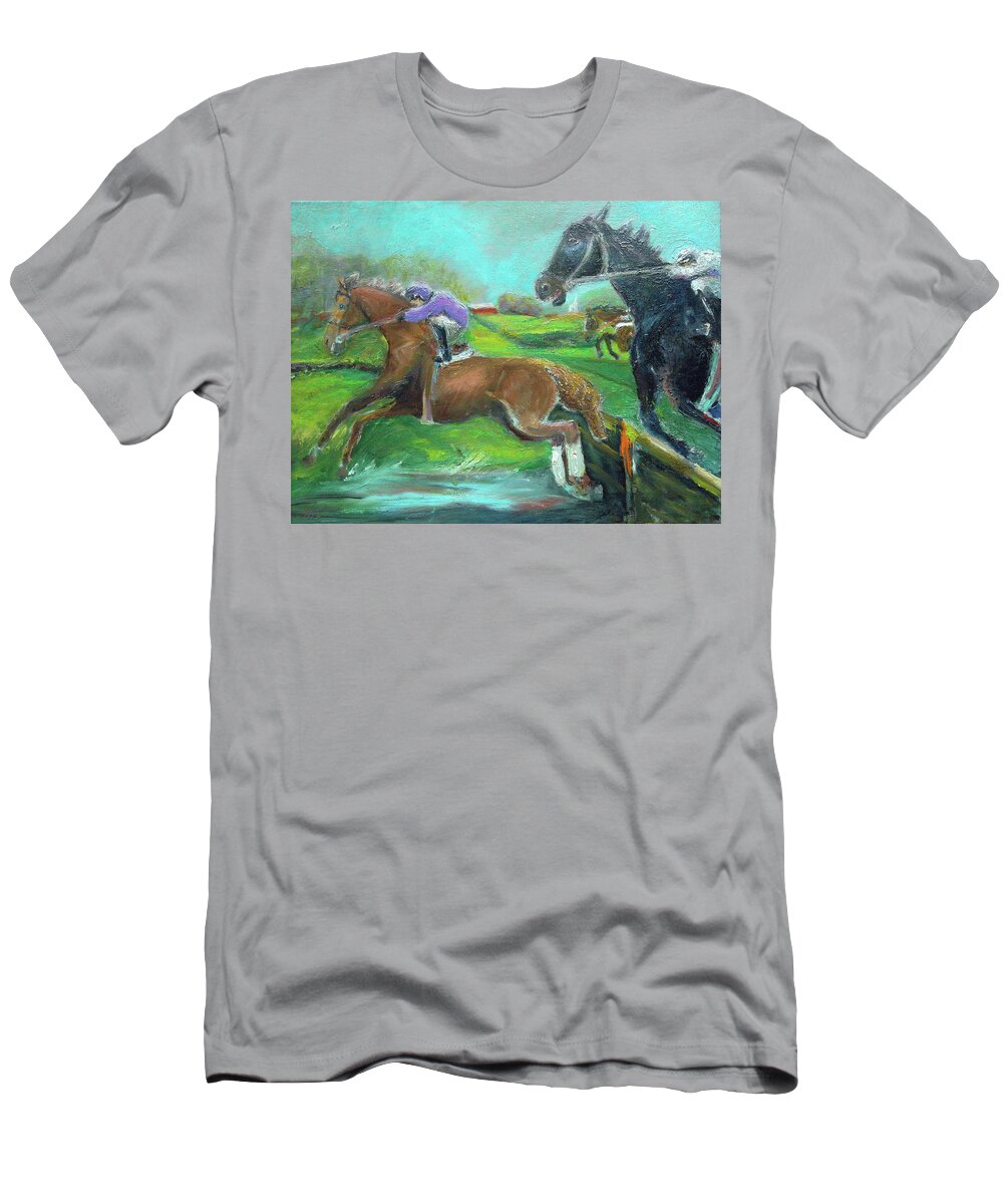 Point-to-point T-Shirt featuring the painting A Mile Out by Susan Esbensen