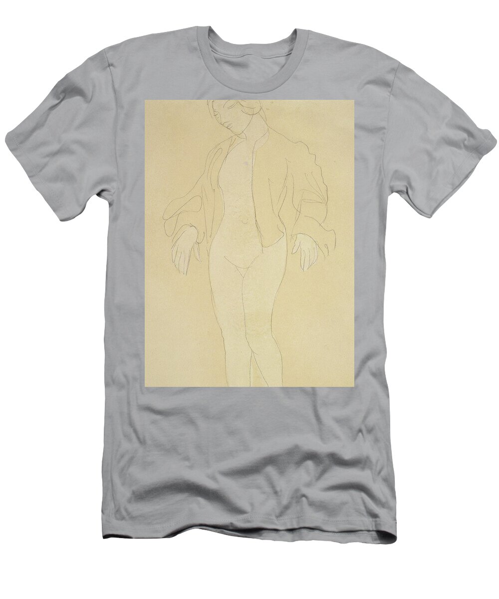 Rodin T-Shirt featuring the painting A nude female dancer by Auguste Rodin