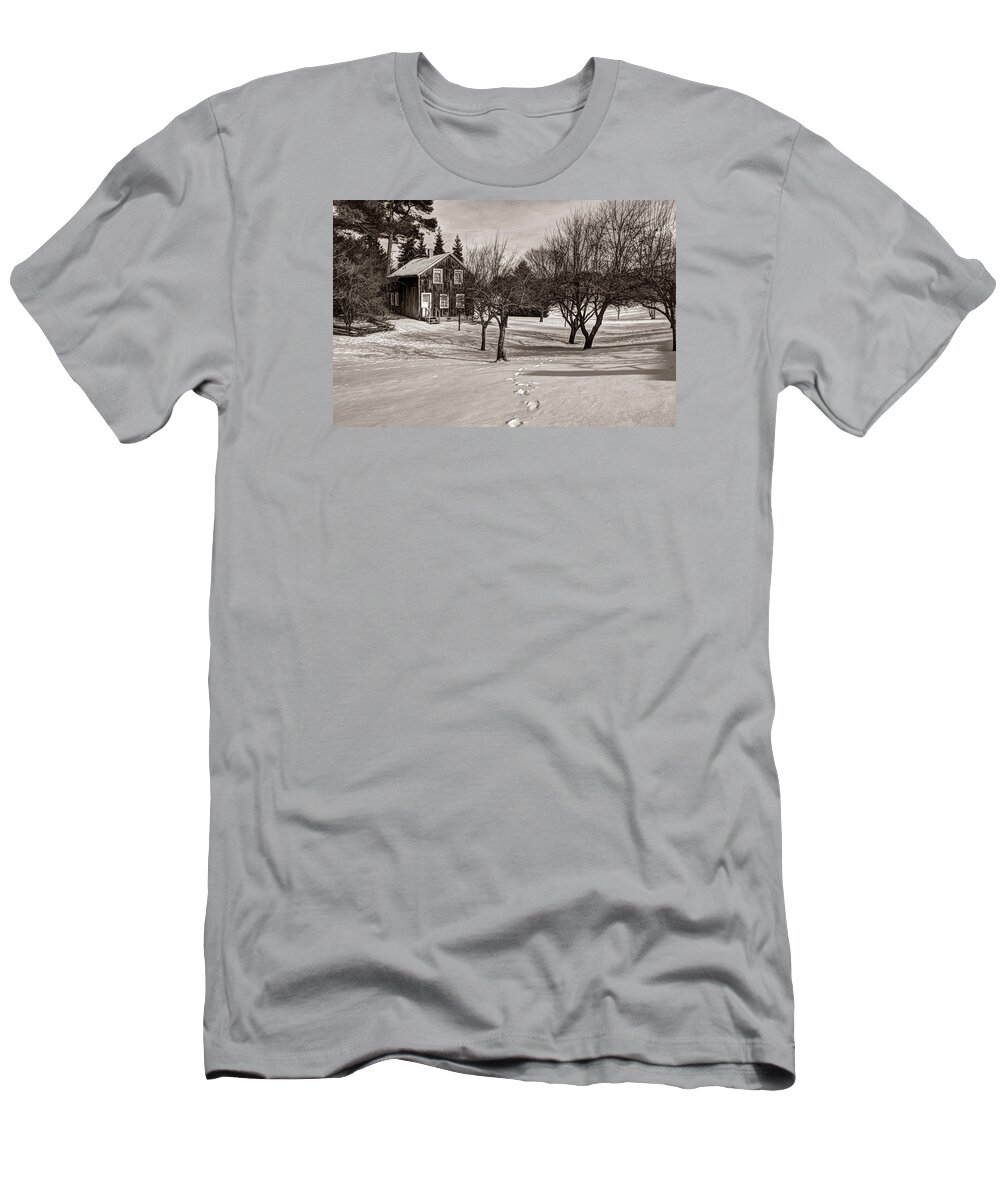 Wood T-Shirt featuring the photograph A Path To Home by Janice Adomeit