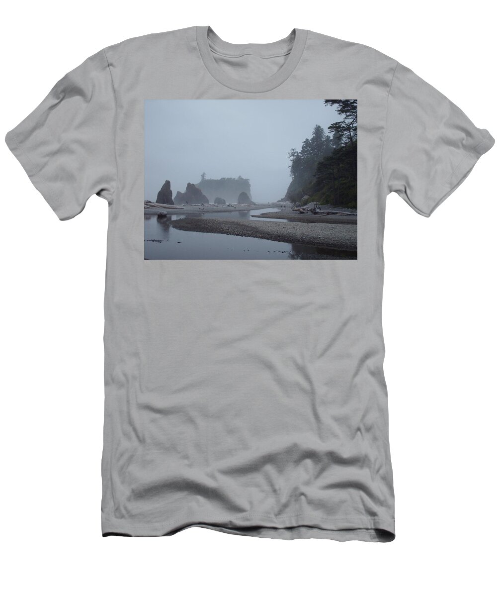 Landscape T-Shirt featuring the photograph A Quiet Mist by Julie Lueders 