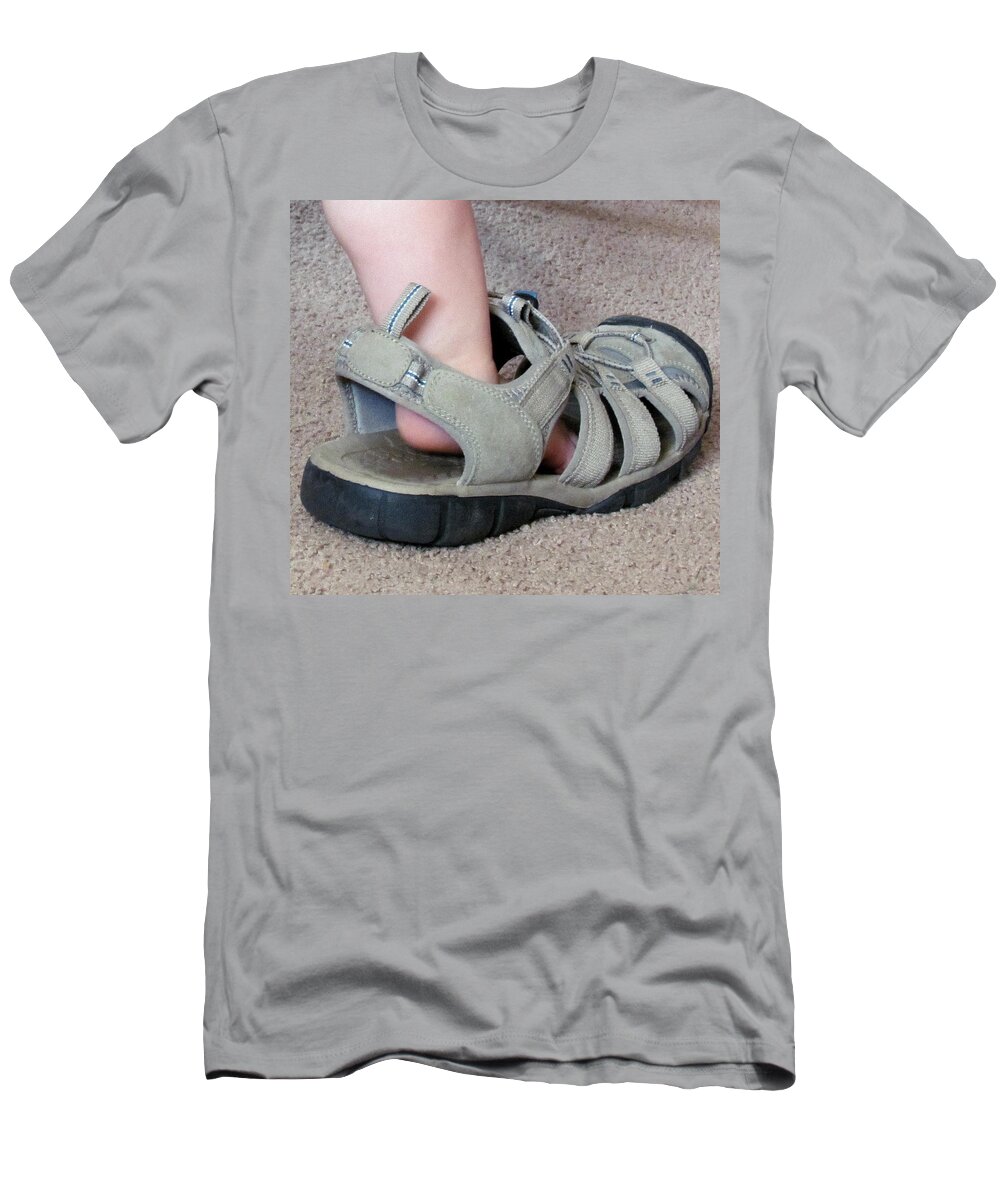 Shoe T-Shirt featuring the photograph A Really Big Shoo by Lori Lafargue