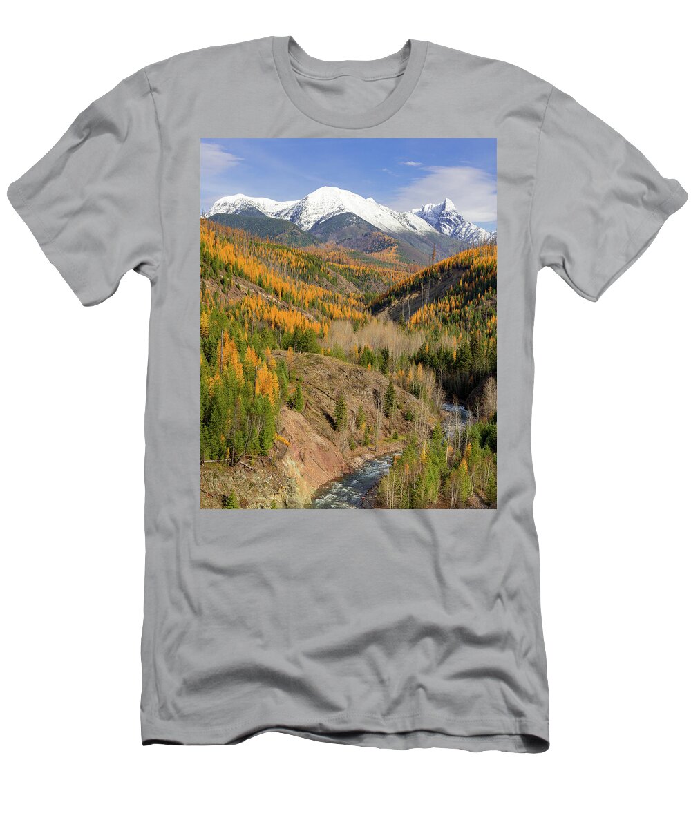 River T-Shirt featuring the photograph A River Runs Through It by Jack Bell