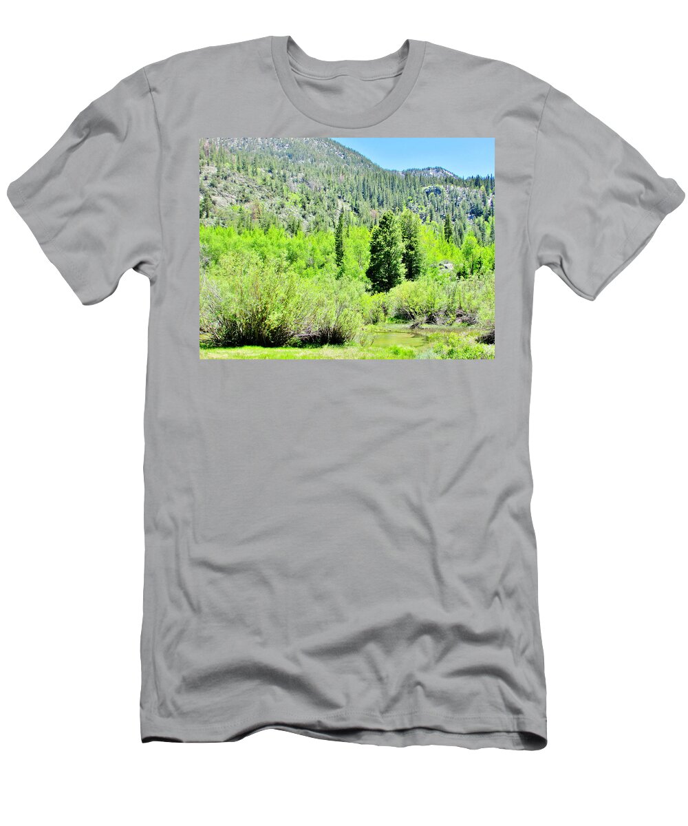 Sky T-Shirt featuring the photograph A Summer In The Mountains by Marilyn Diaz