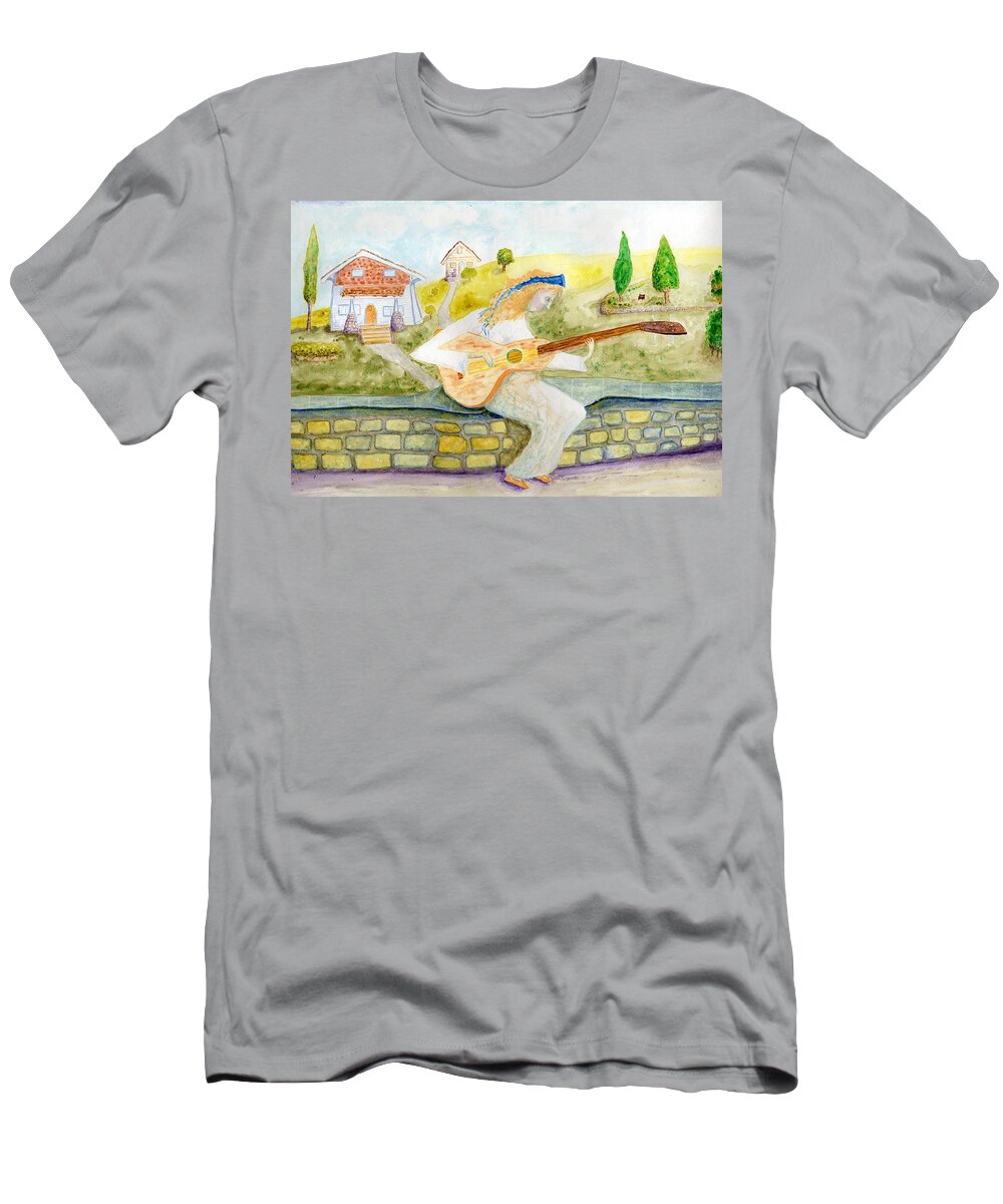 Guitar T-Shirt featuring the painting A time for Music by Jim Taylor