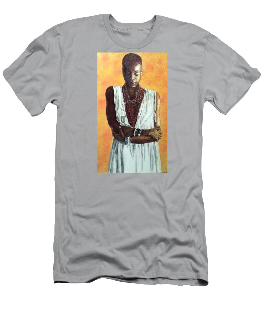 Women T-Shirt featuring the painting Abigail by G Cuffia