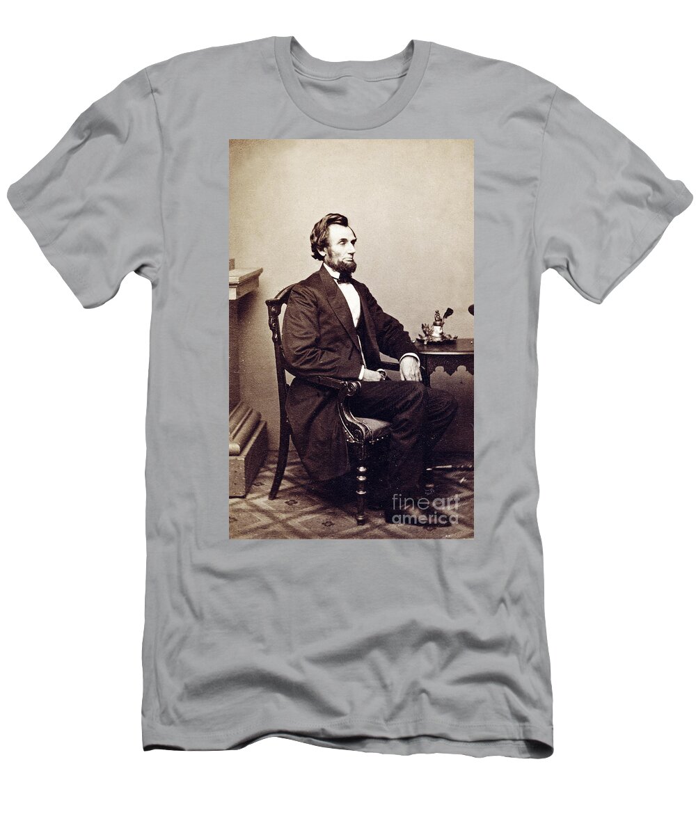 History T-Shirt featuring the photograph Abraham Lincoln, 16th U.s. President by Getty Research Institute