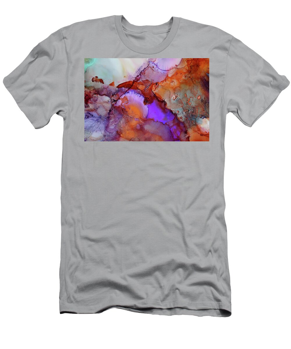 Abstract Art T-Shirt featuring the painting Abstract art 11 by Lilia S