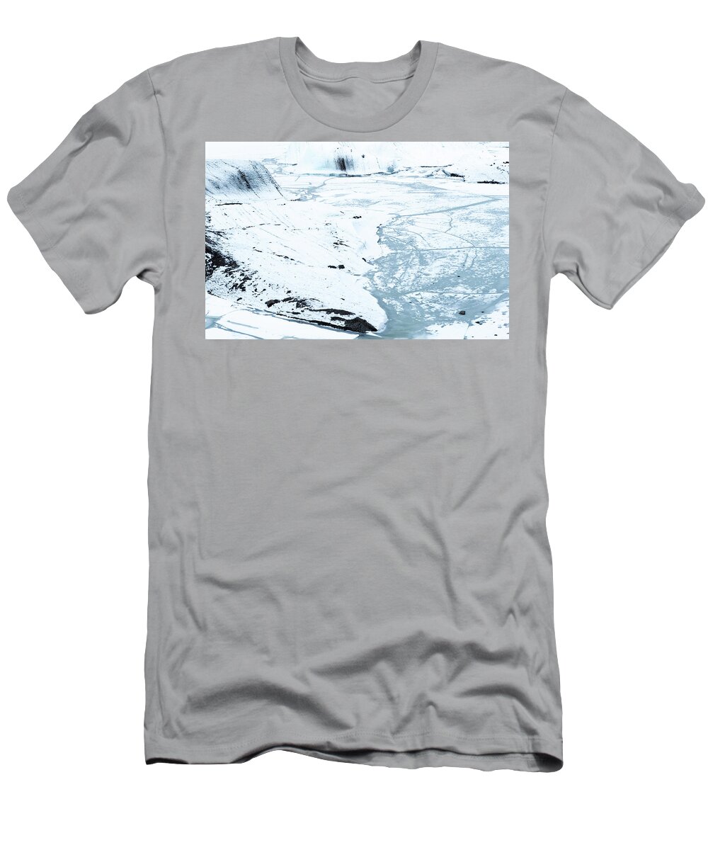 Winter Landscape T-Shirt featuring the photograph Glacier Winter Landscape, Iceland with by Michalakis Ppalis