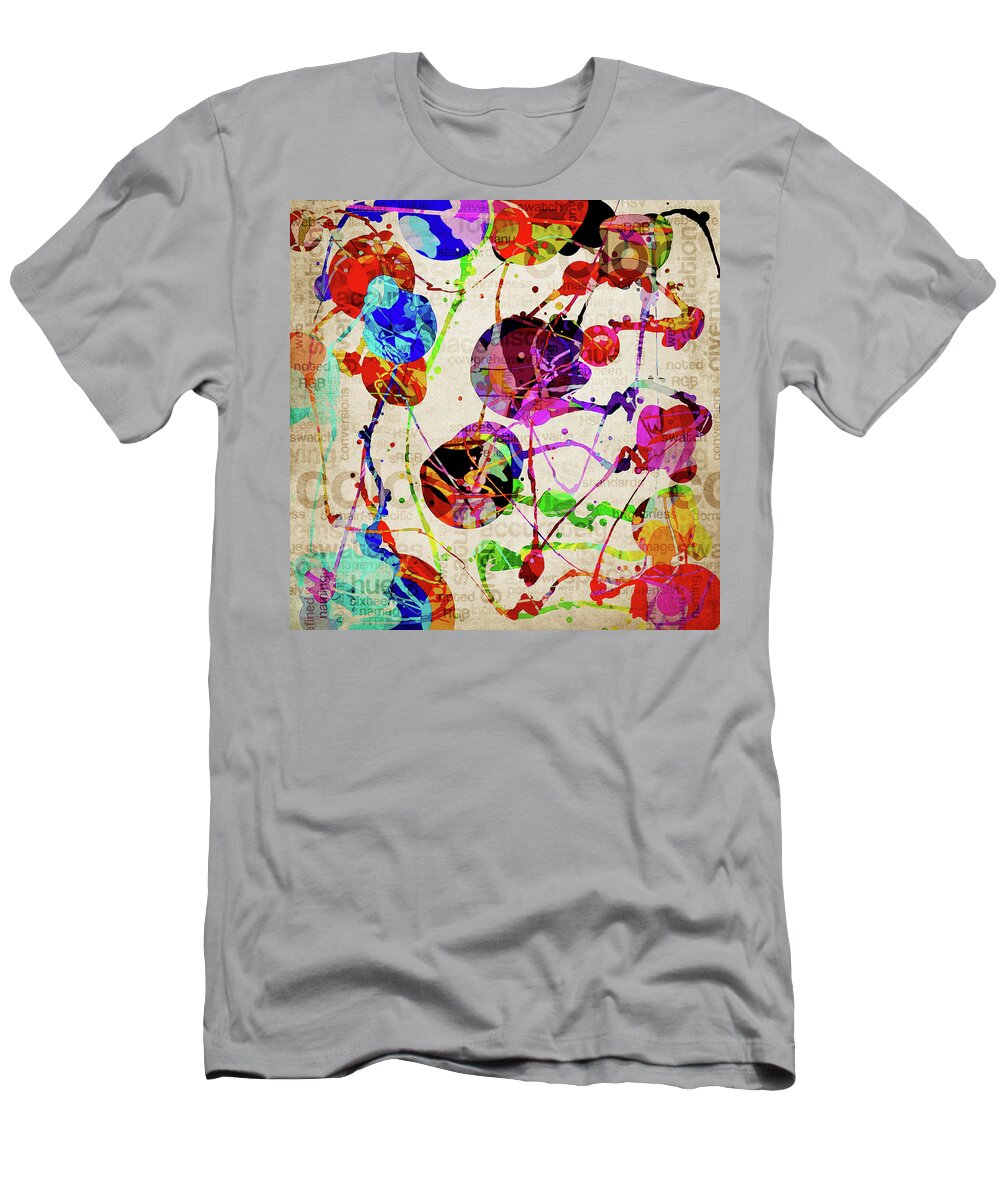 Abstract T-Shirt featuring the digital art Abstract Expressionism 2 by Phil Perkins
