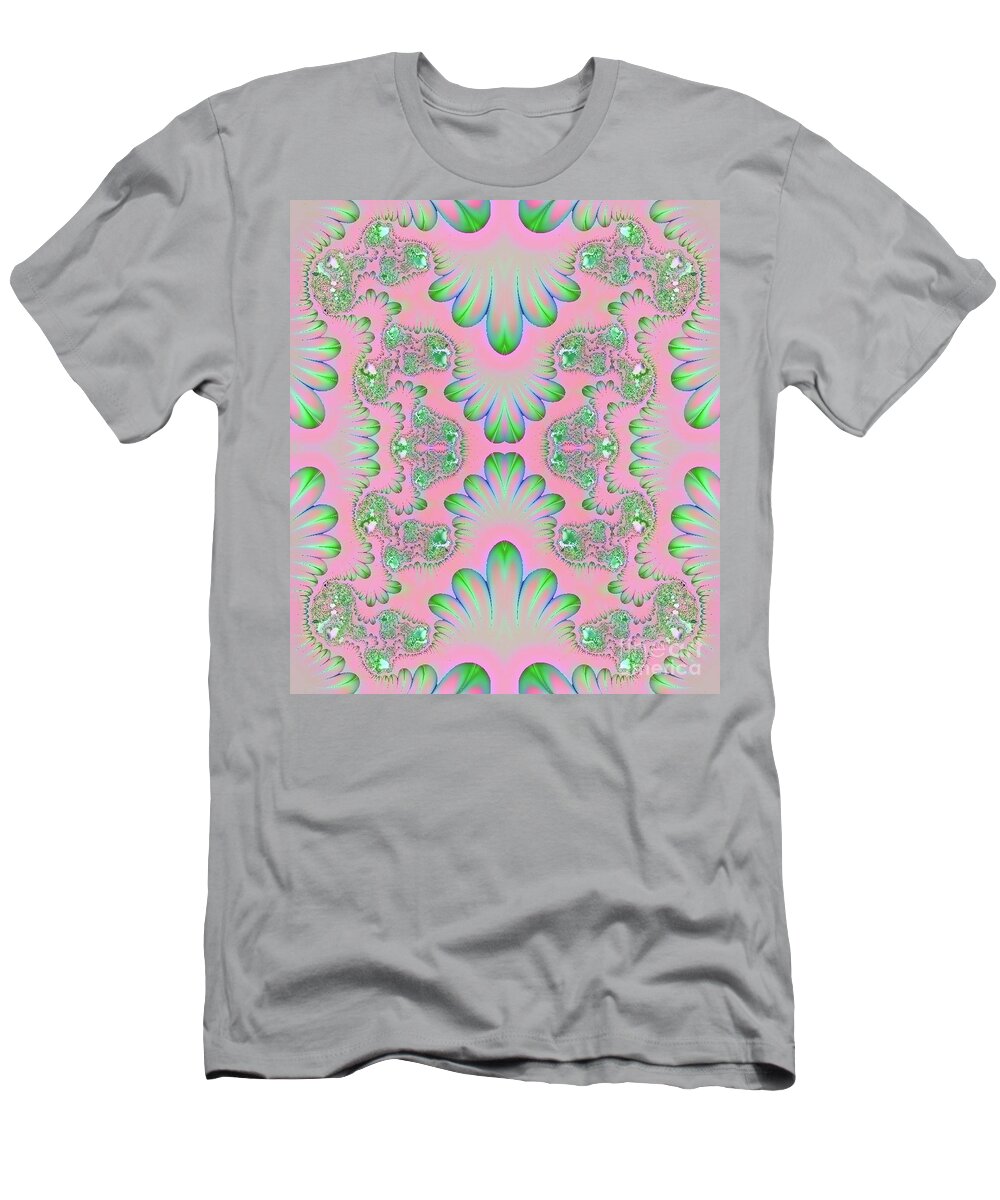 Abstract T-Shirt featuring the digital art Abstract in Pastels by Linda Phelps
