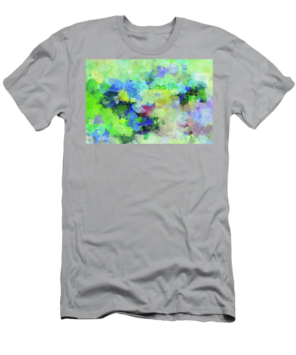 Abstract T-Shirt featuring the painting Abstract Landscape Painting by Inspirowl Design