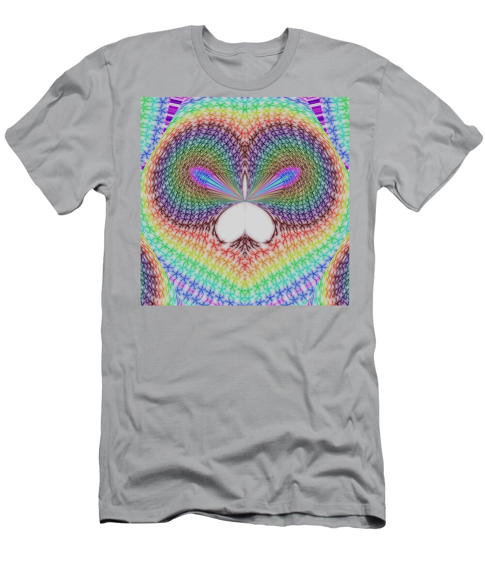 James Smullins T-Shirt featuring the digital art Abstract Owl by James Smullins