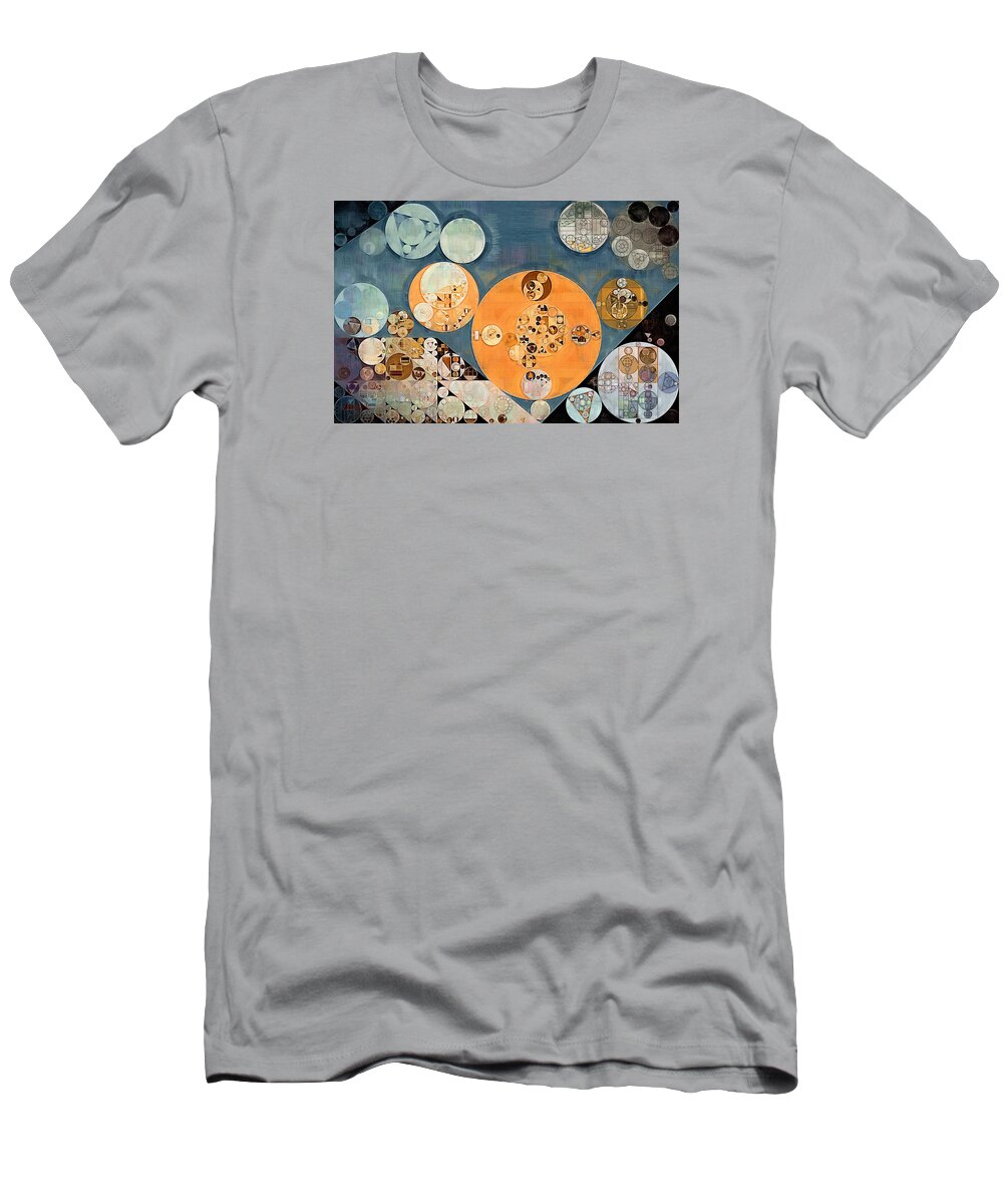 Drawing T-Shirt featuring the digital art Abstract painting - Shuttle grey by Vitaliy Gladkiy