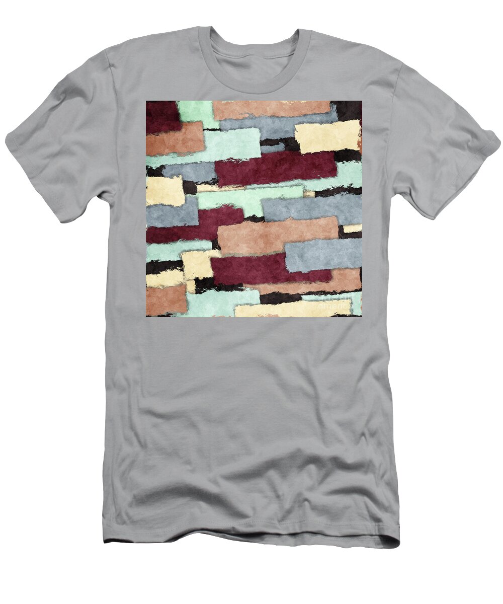 Pattern T-Shirt featuring the digital art Abstract Patchwork by Phil Perkins