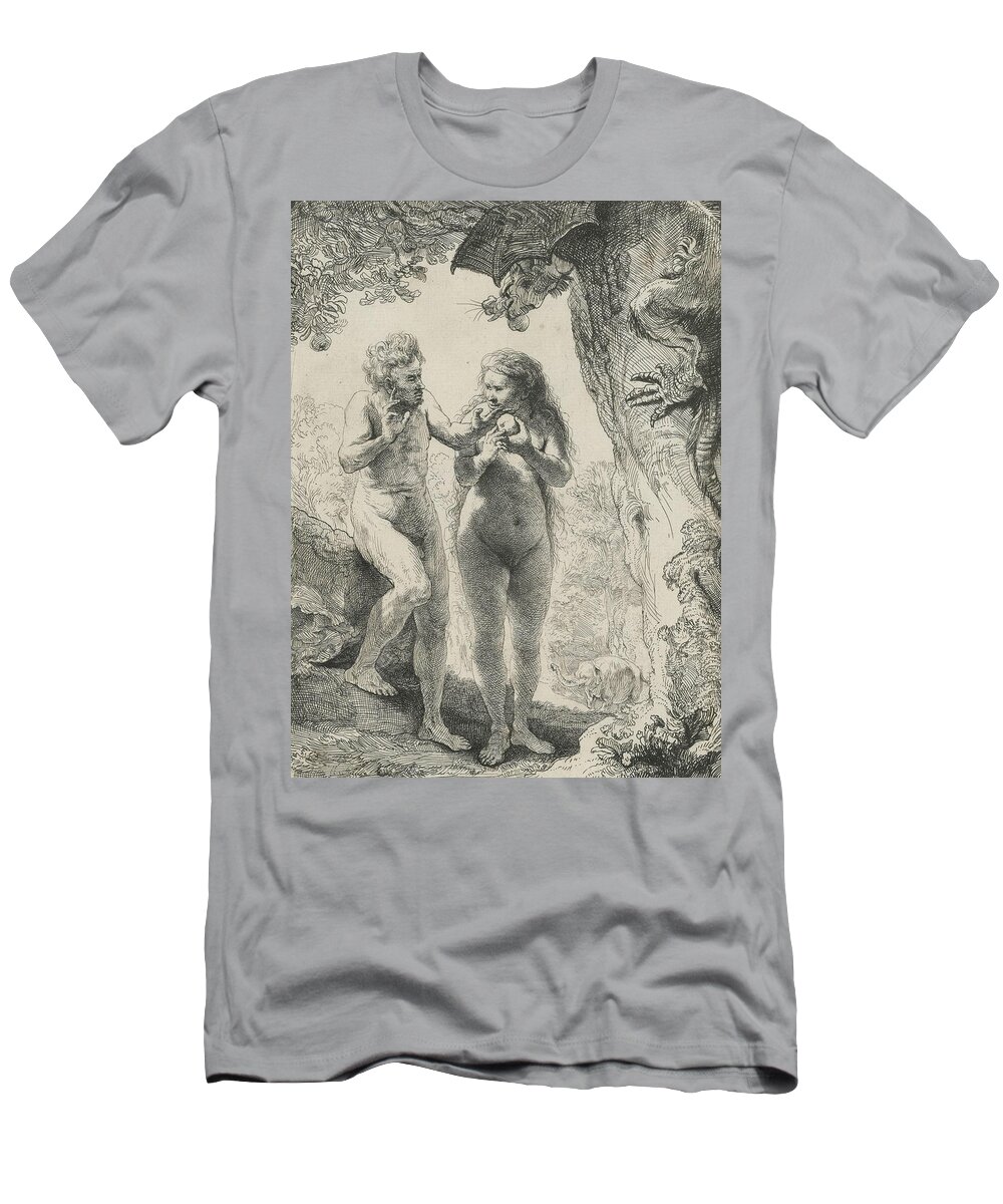 Rembrandt T-Shirt featuring the relief Adam and Eve by Rembrandt