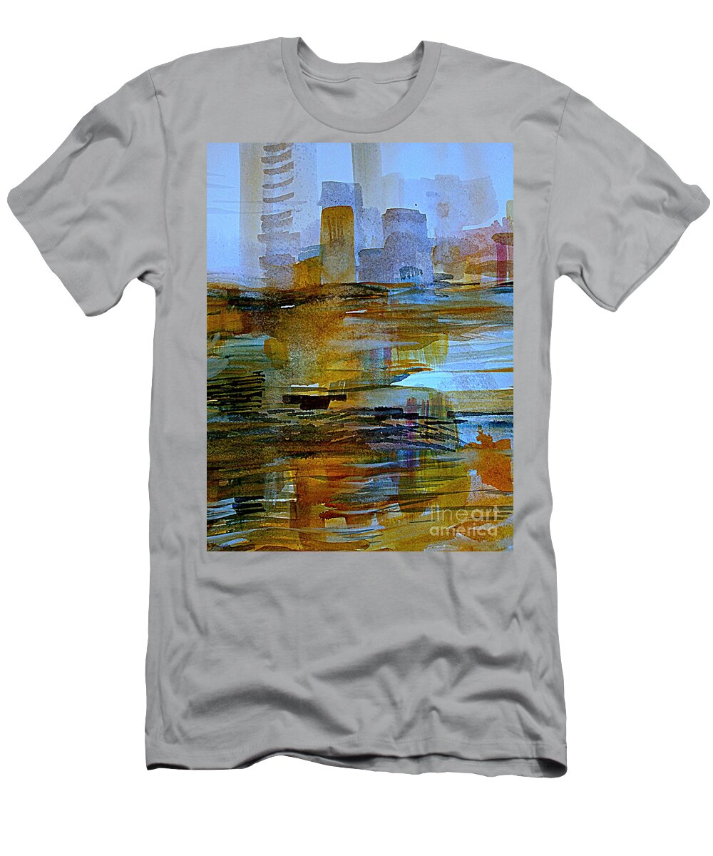 Abstract Landscape Painting T-Shirt featuring the painting Adrift by Nancy Kane Chapman