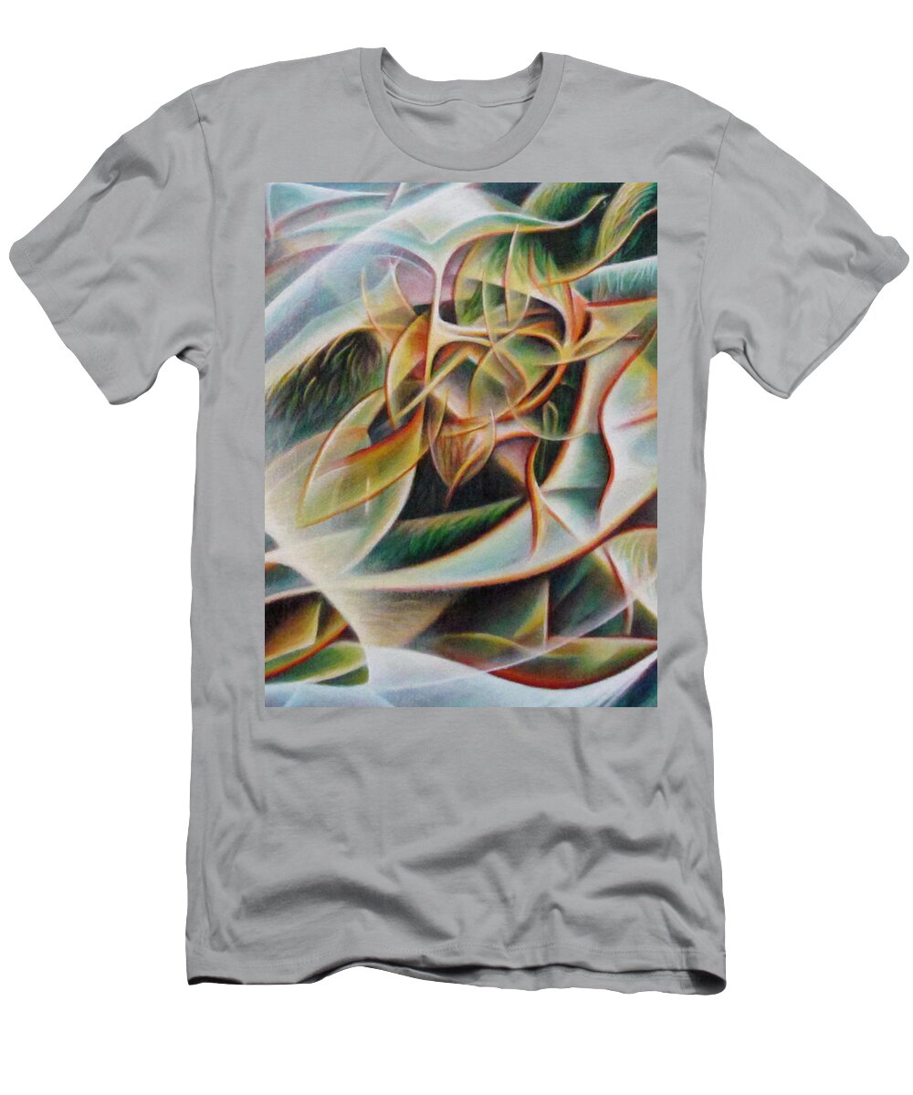 Bird T-Shirt featuring the painting Agape by Nad Wolinska