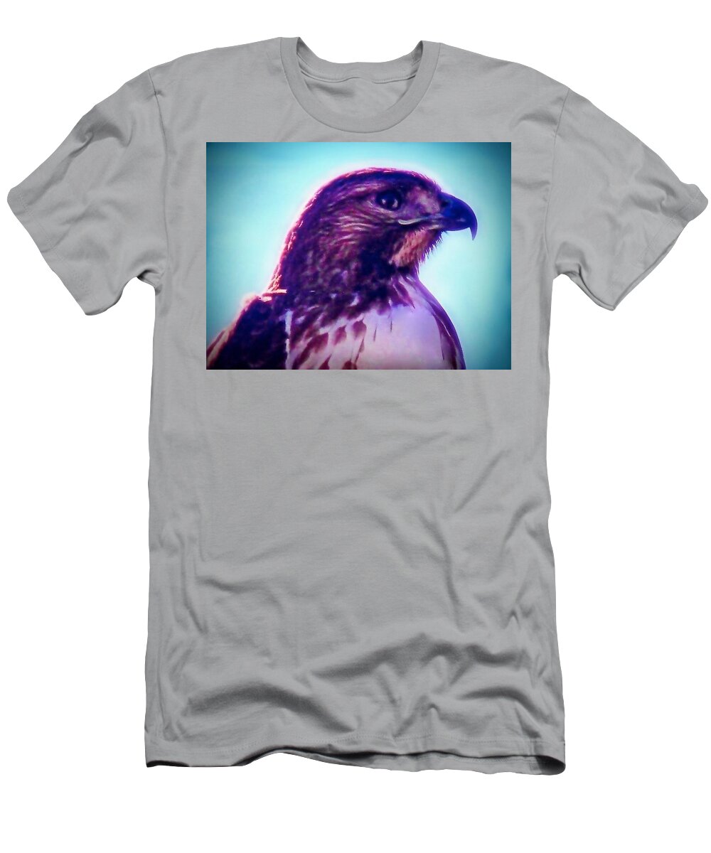 Ak Chin T-Shirt featuring the photograph Ak-Chin Red-Tailed Hawk Portrait by Judy Kennedy