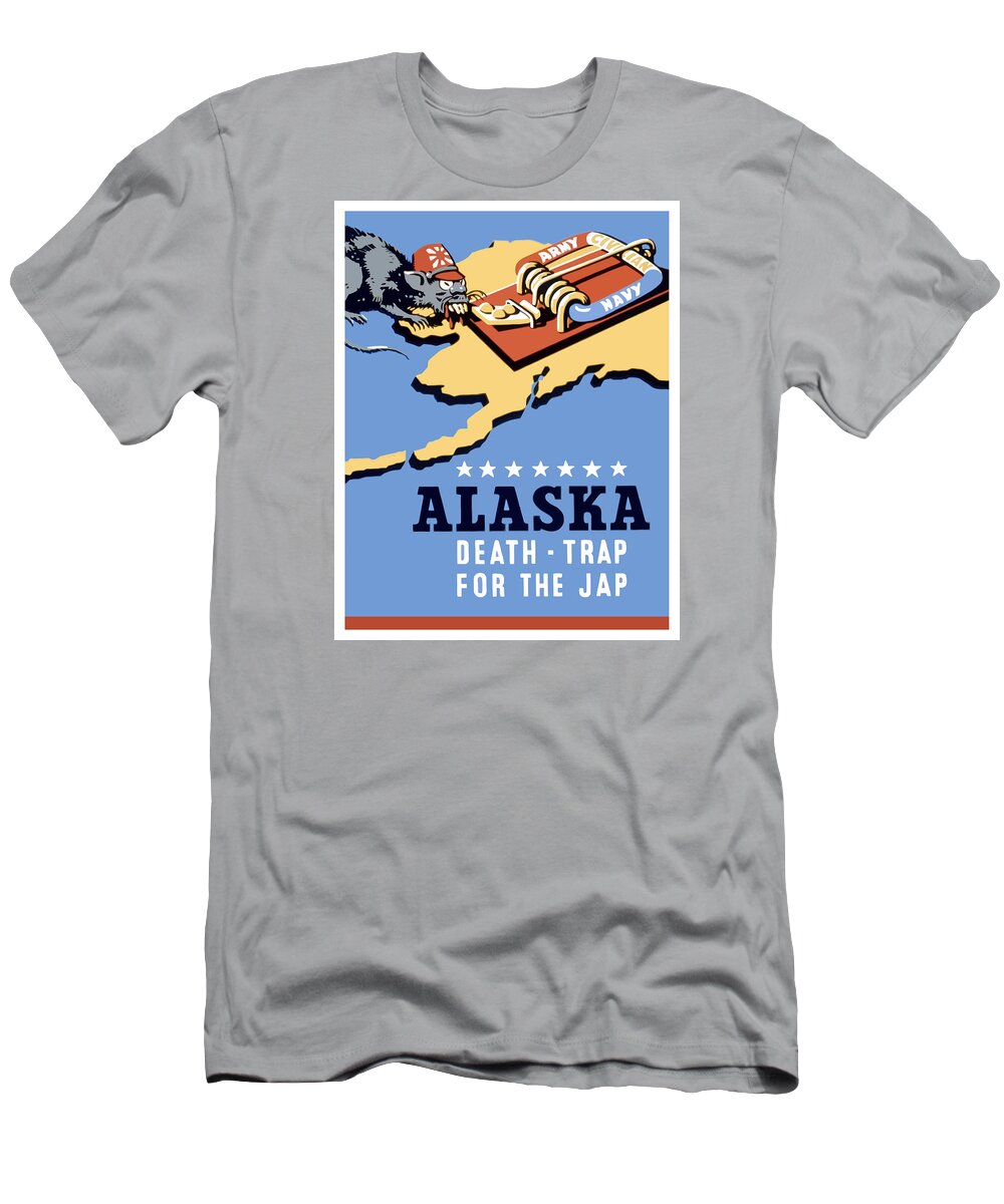 Alaska T-Shirt featuring the painting Alaska Death Trap by War Is Hell Store