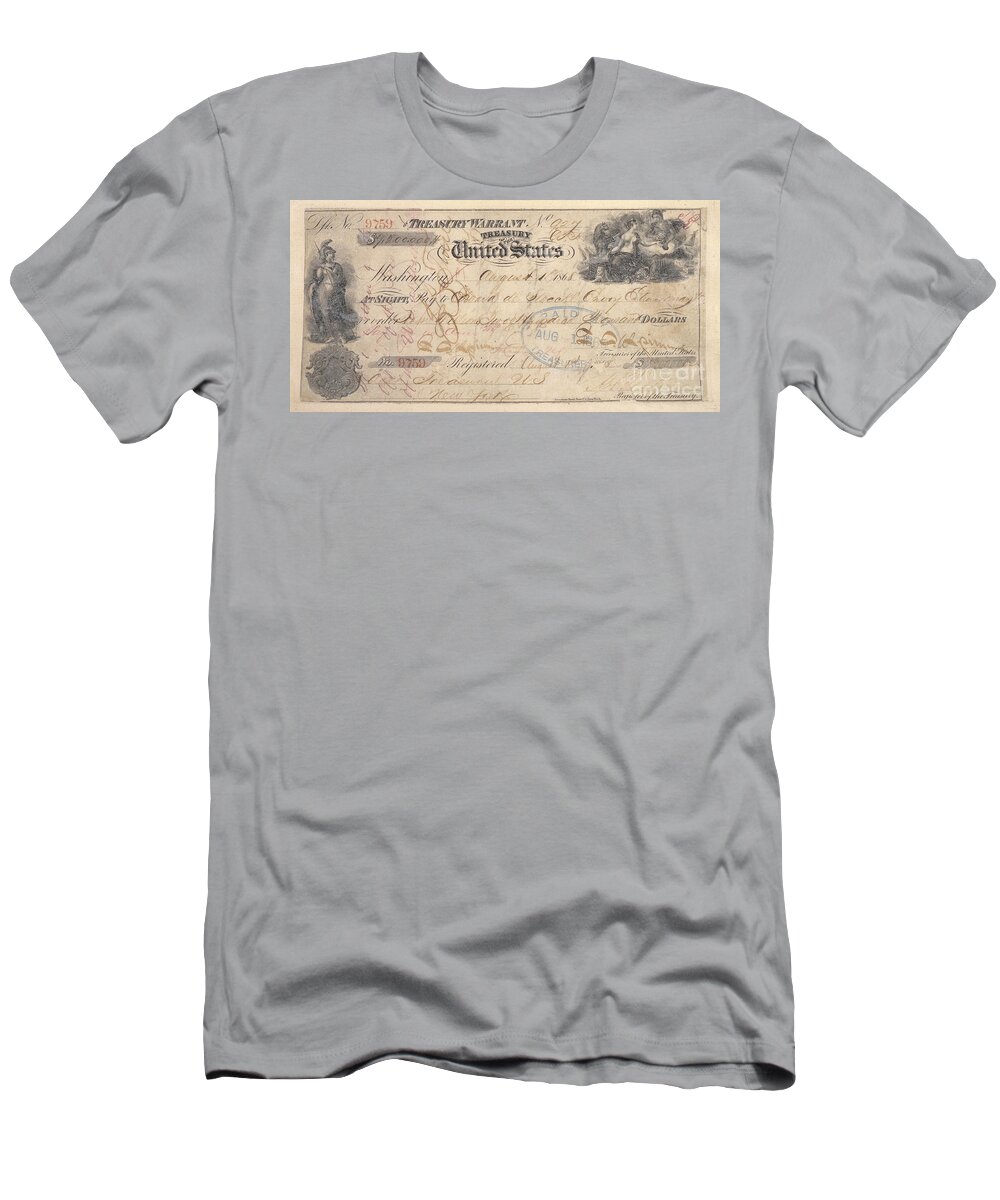 1867 T-Shirt featuring the photograph Alaska Purchase: Check by Granger