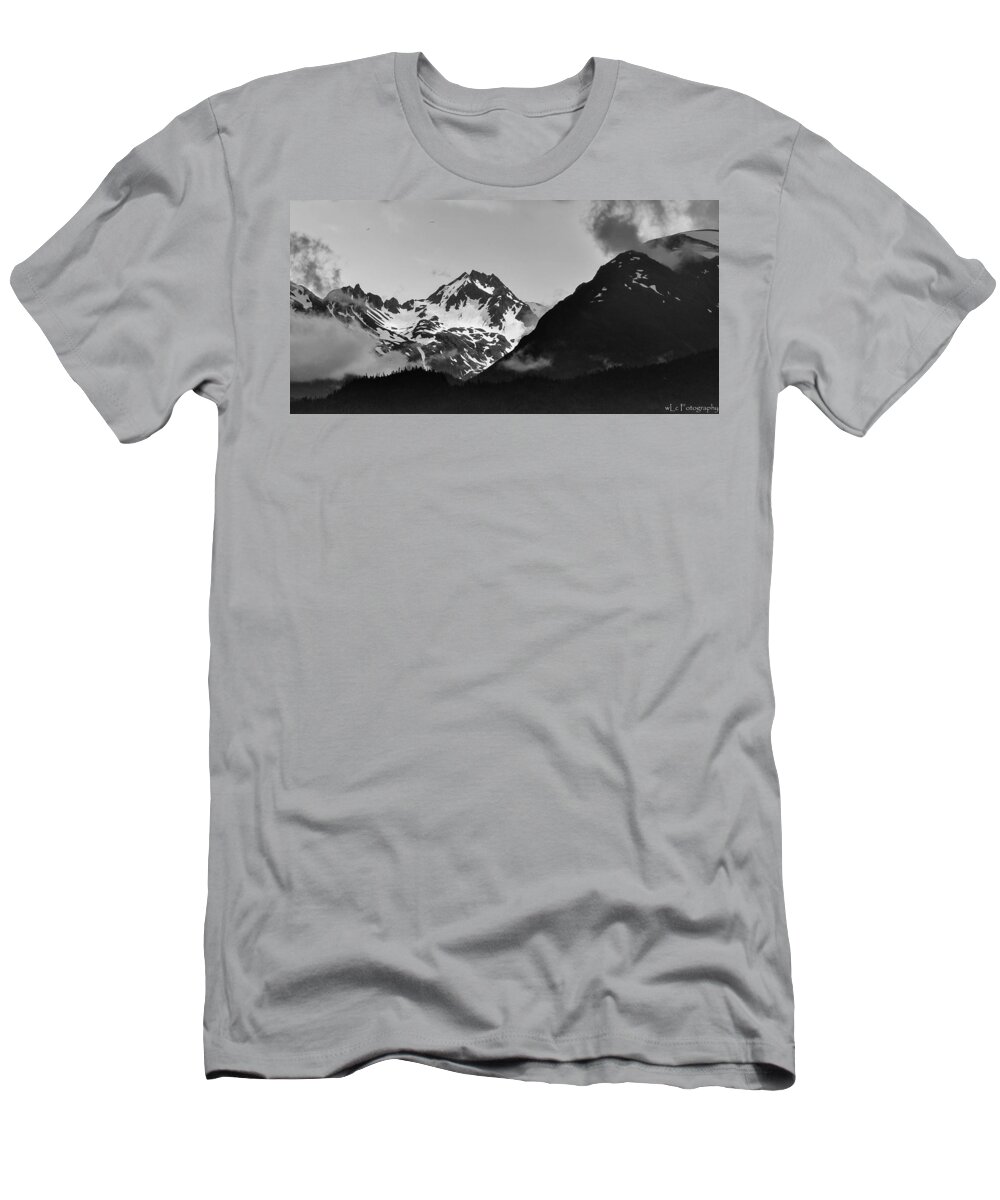 Mountains T-Shirt featuring the photograph Alaskan Mountain Range by Wendy Carrington