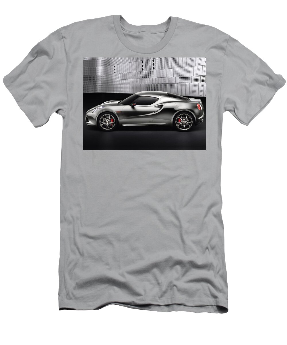 Alfa Romeo 4c T-Shirt featuring the photograph Alfa Romeo 4C by Jackie Russo