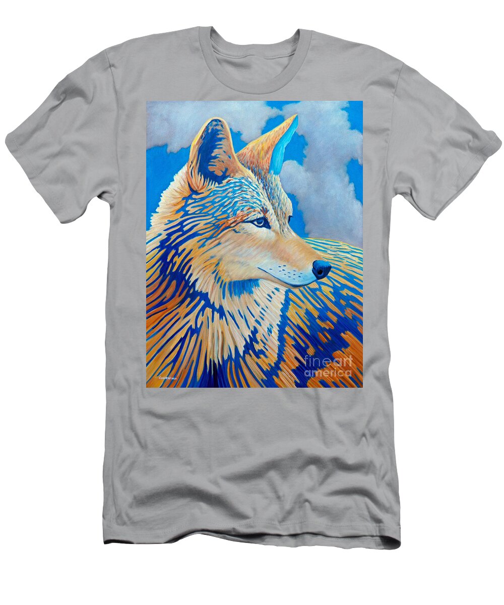 Coyote T-Shirt featuring the painting All My Life by Brian Commerford