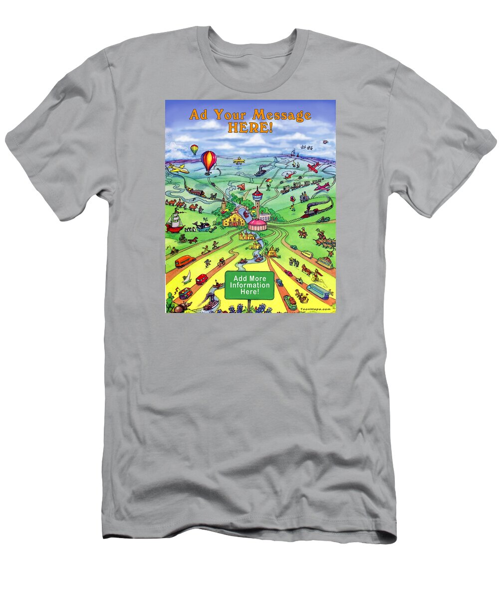 Custom T-Shirt featuring the digital art All Roads Lead To... by Kevin Middleton