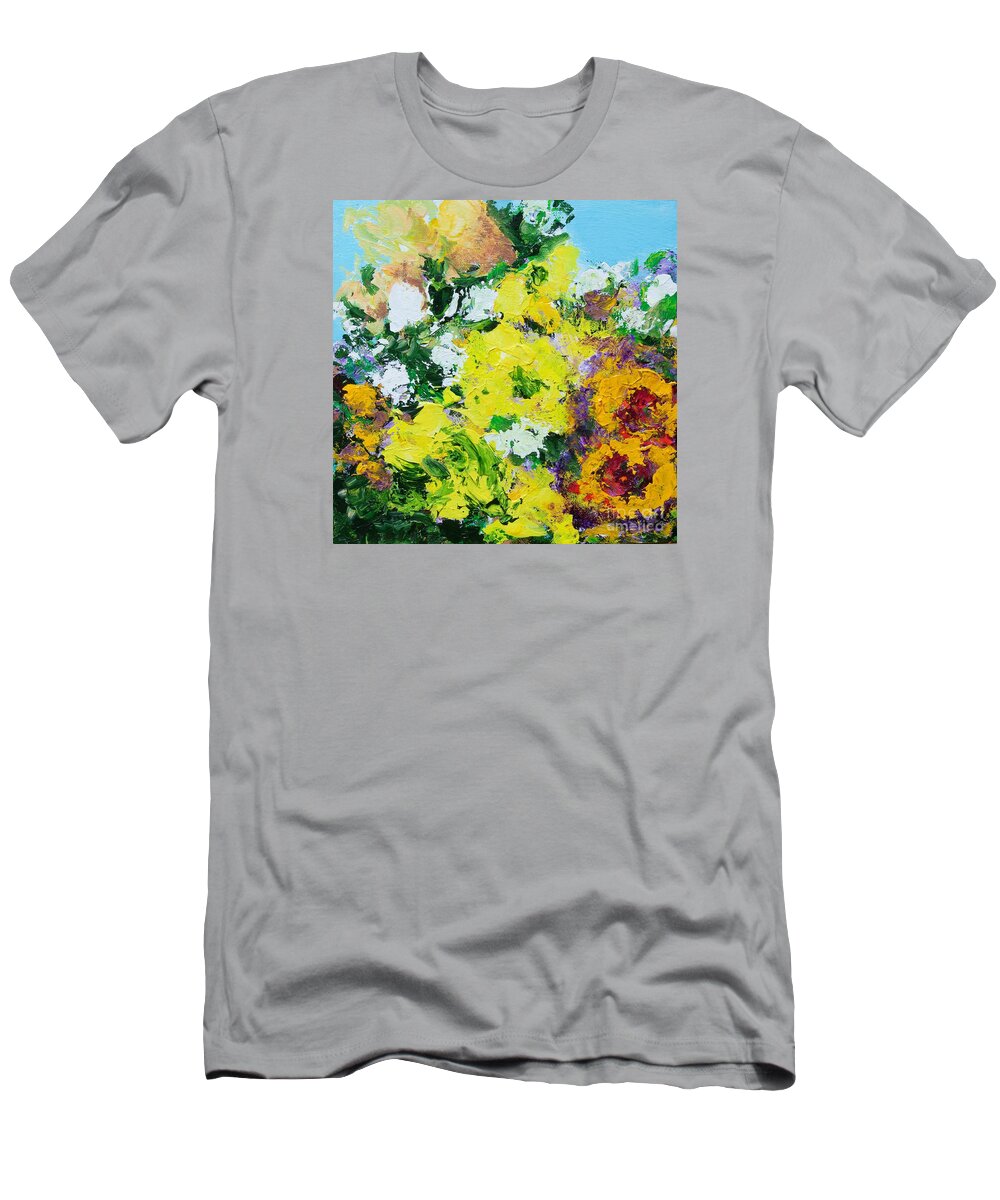 Flowers T-Shirt featuring the painting Alnwick Garden by Allan P Friedlander
