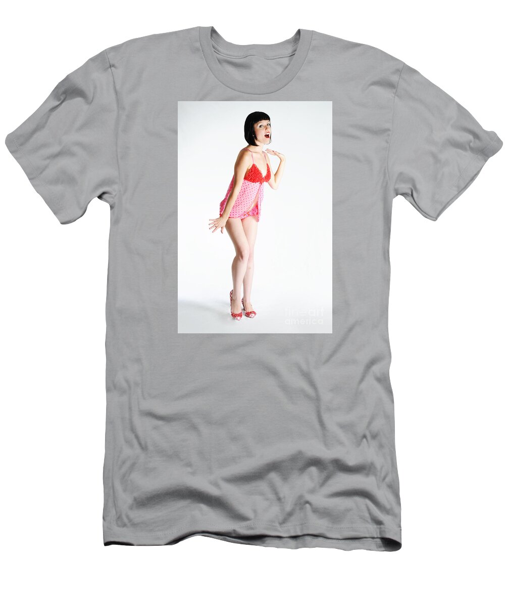 Pink T-Shirt featuring the photograph Am I in Trouble? by Robert WK Clark